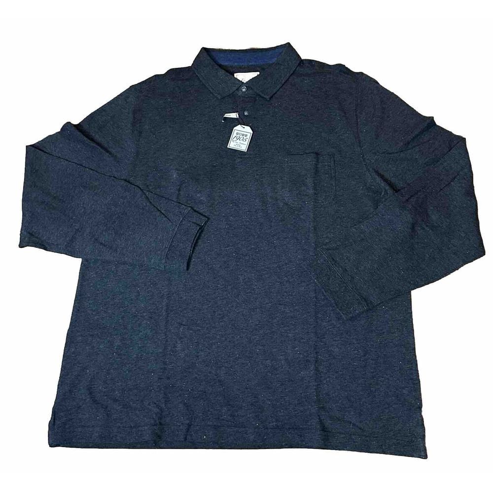 Jos A Bank Mens 3 Buttons Pullover  Polo shirt‎ W Pocket Size XXL Black